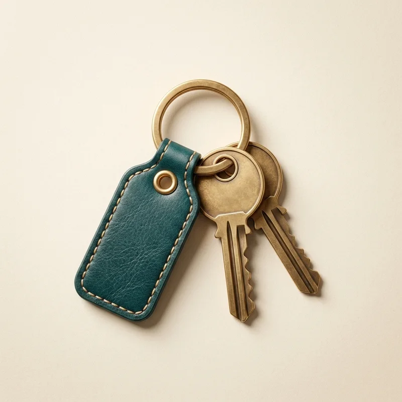 Teal 3D keys on a ring representing self-managed properties and owner-operators