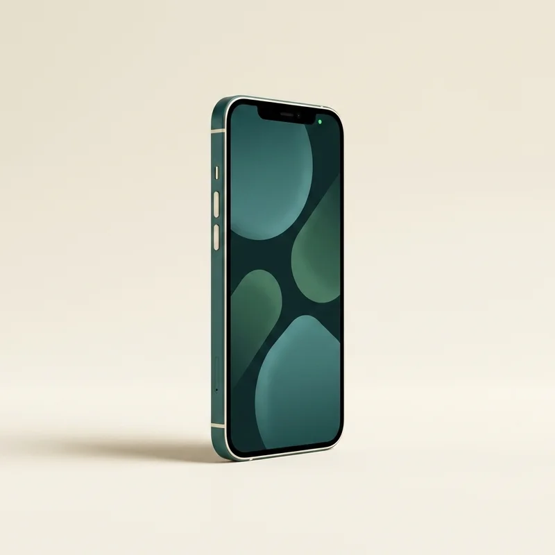 3D render of a teal phone representing Sentus Mobile, mobile and field workflows